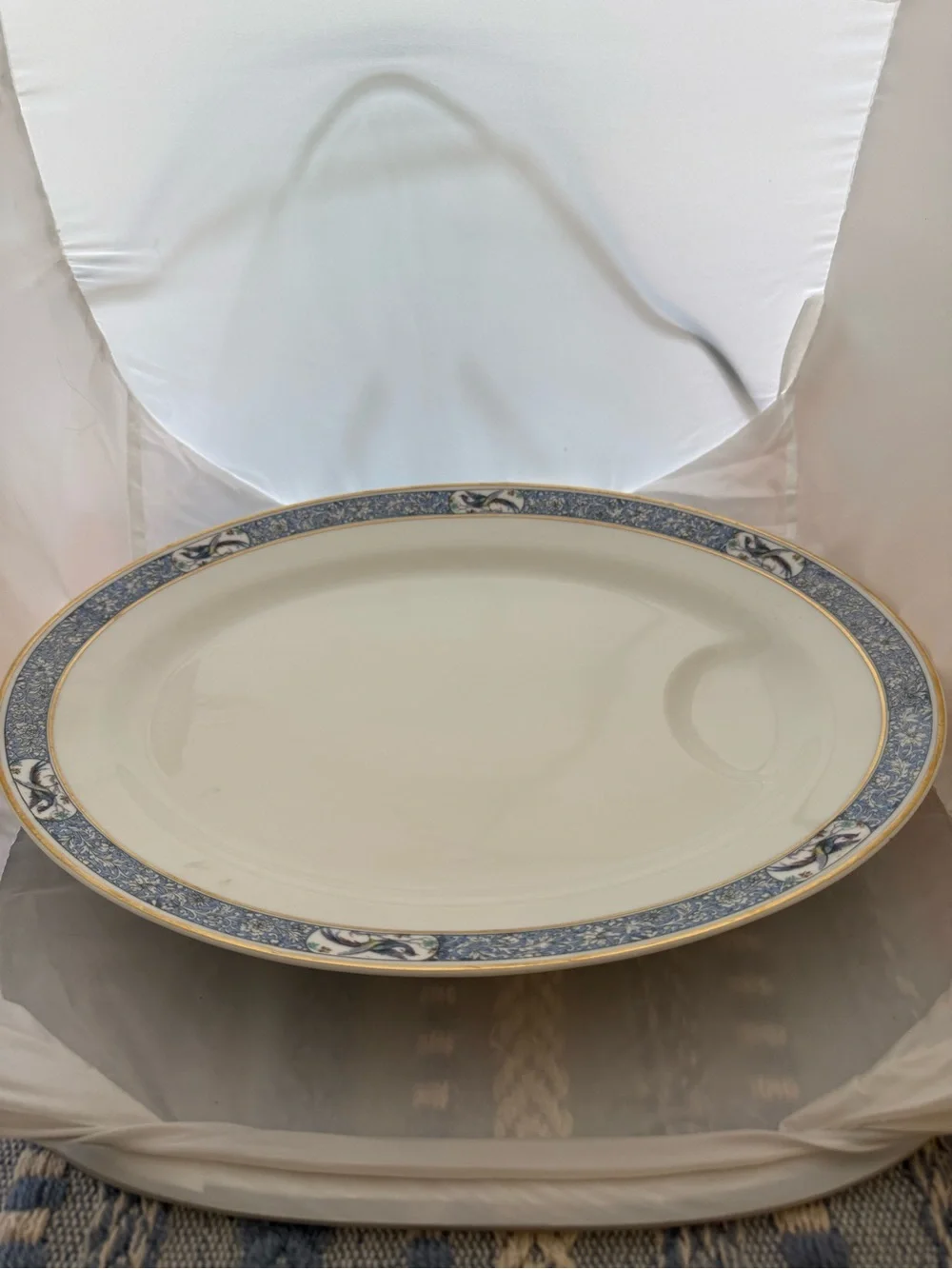Antique Theodore Haviland Limoges France Oval Serving Platter “Rani”.
